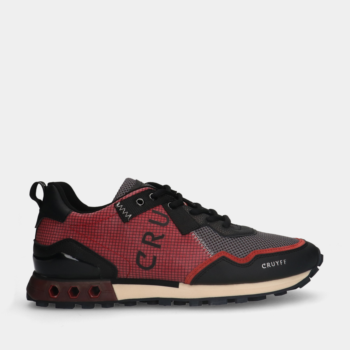 Cruyff Superbia Hex 973 Grey Red heren sneakers