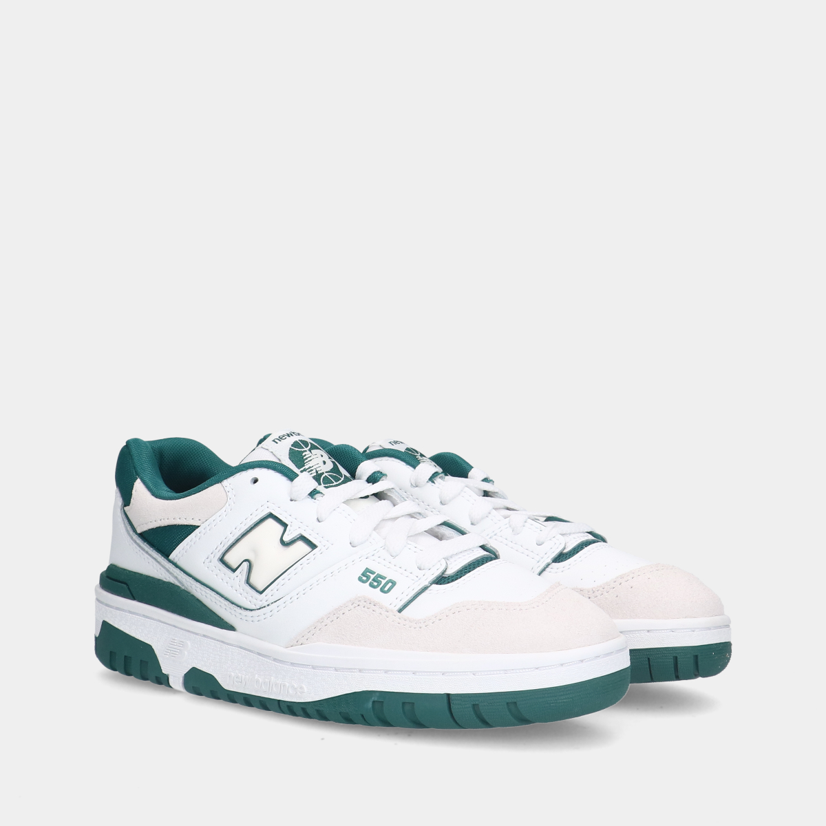 New Balance 550 White/Green dames sneakers