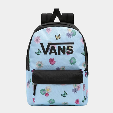 Vans Girls Realm Backpack Blauw/Bloemenprint Kinderen