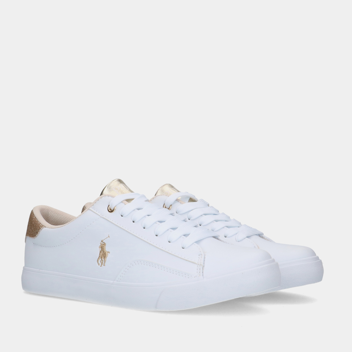 Polo Ralph Lauren Theron V White / Gold kinder sneakers