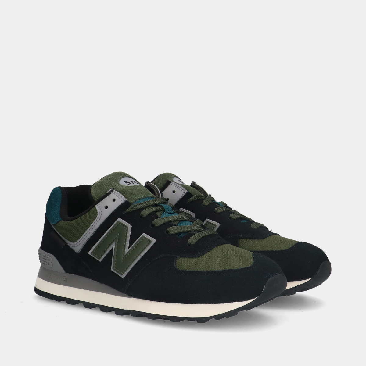 New Balance 574 Black/ Green heren sneakers
