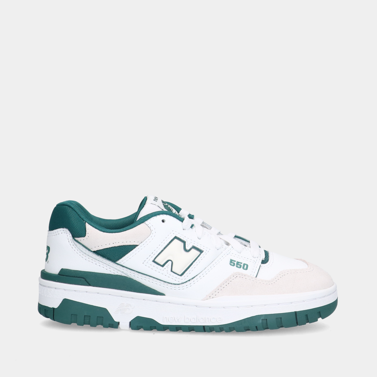 New Balance 550 White/Green dames sneakers