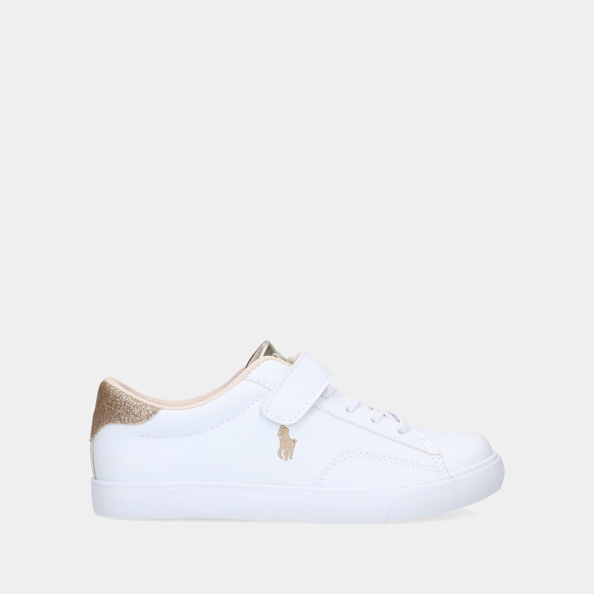 Polo Ralph Lauren Theron V PS White - Gold kleuter sneakers