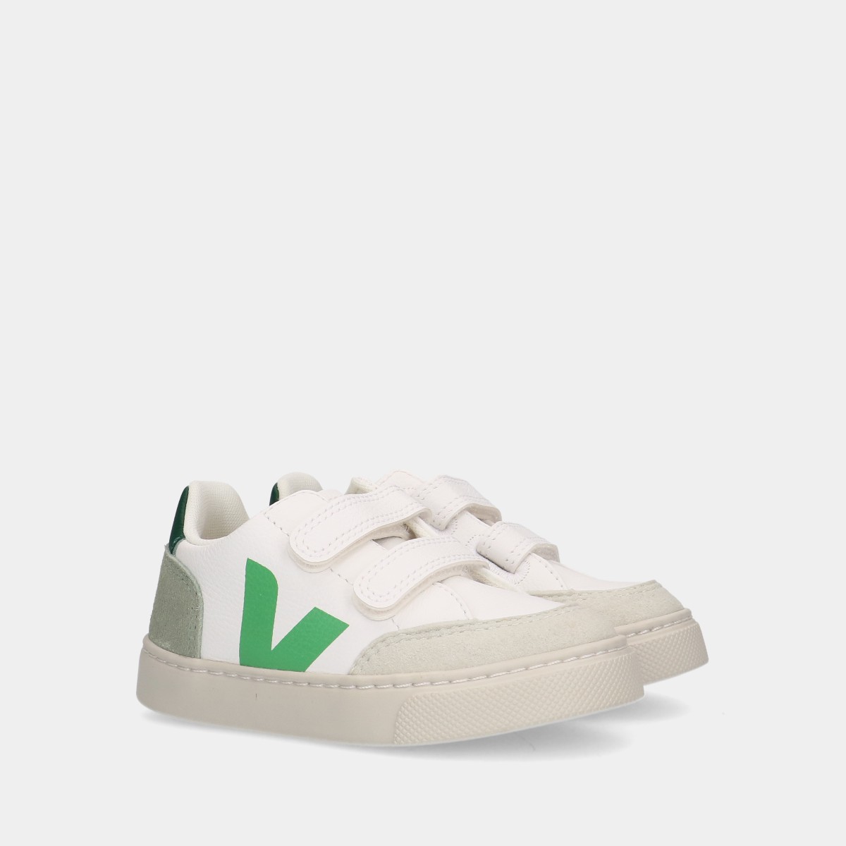 Veja V-12 Chromefree White Multico Clay peuter sneakers
