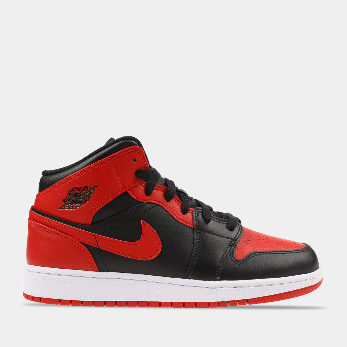 Nike Air Jordan 1 Mid Banned Zwart/Rood