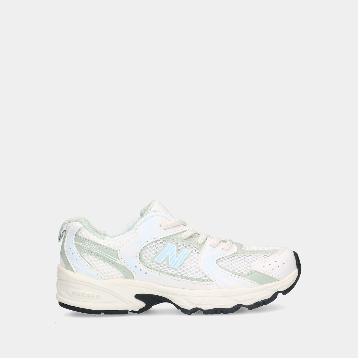 New Balance 530 Sea Salt White/Green kleuter sneakers