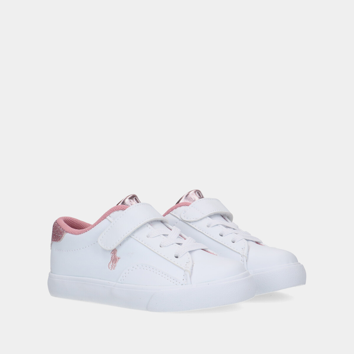 Polo Ralph Lauren Theron V PS White / Pink peuter sneakers 
