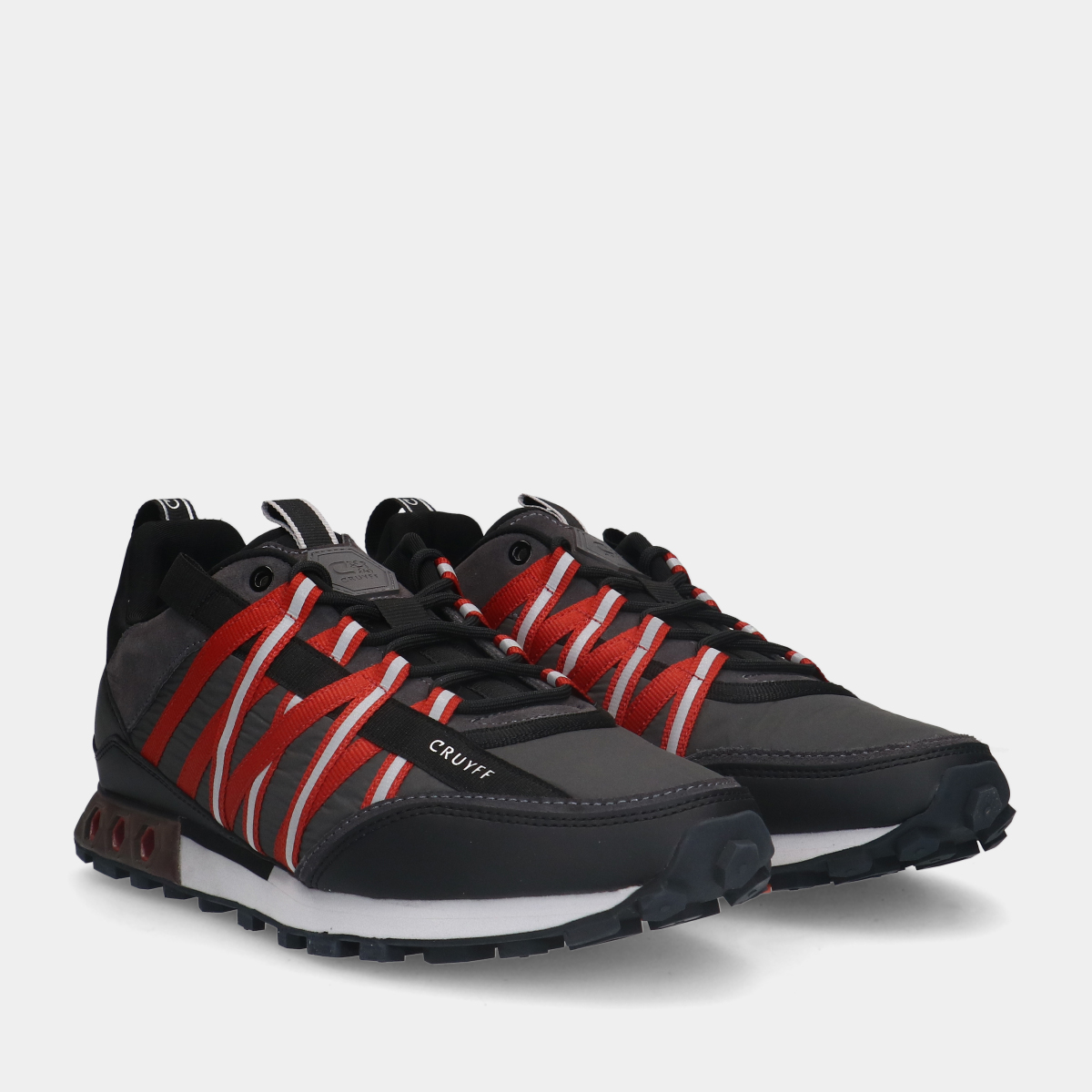 Cruyff Fearia Hex 973 Grey/ Red heren sneakers
