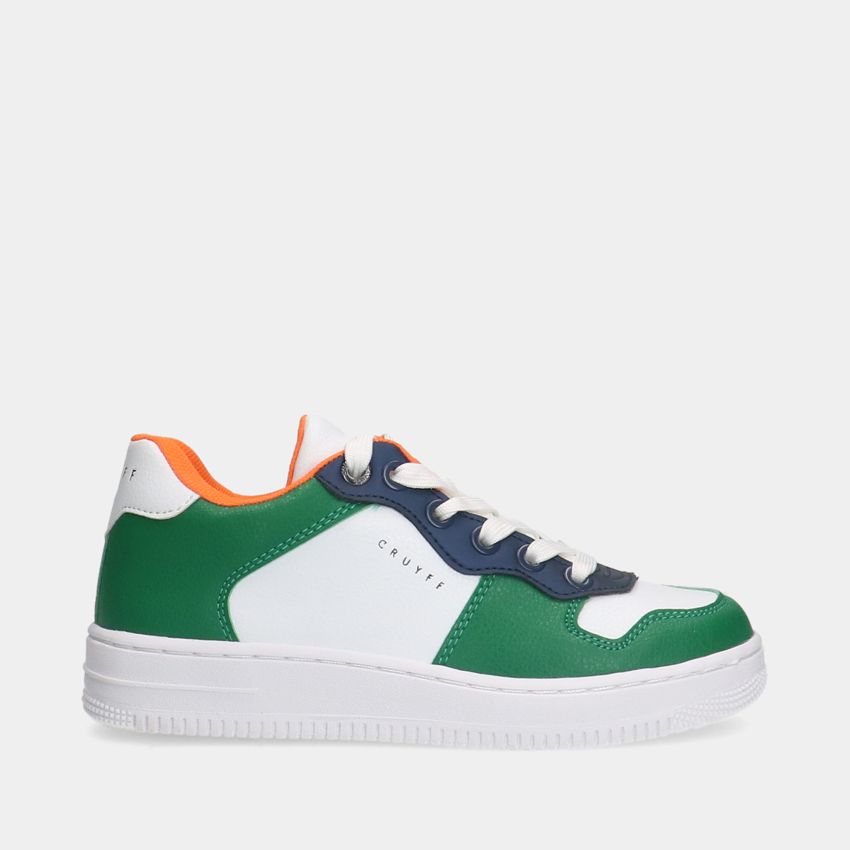 Cruyff indoor royal green orange kinder sneakers