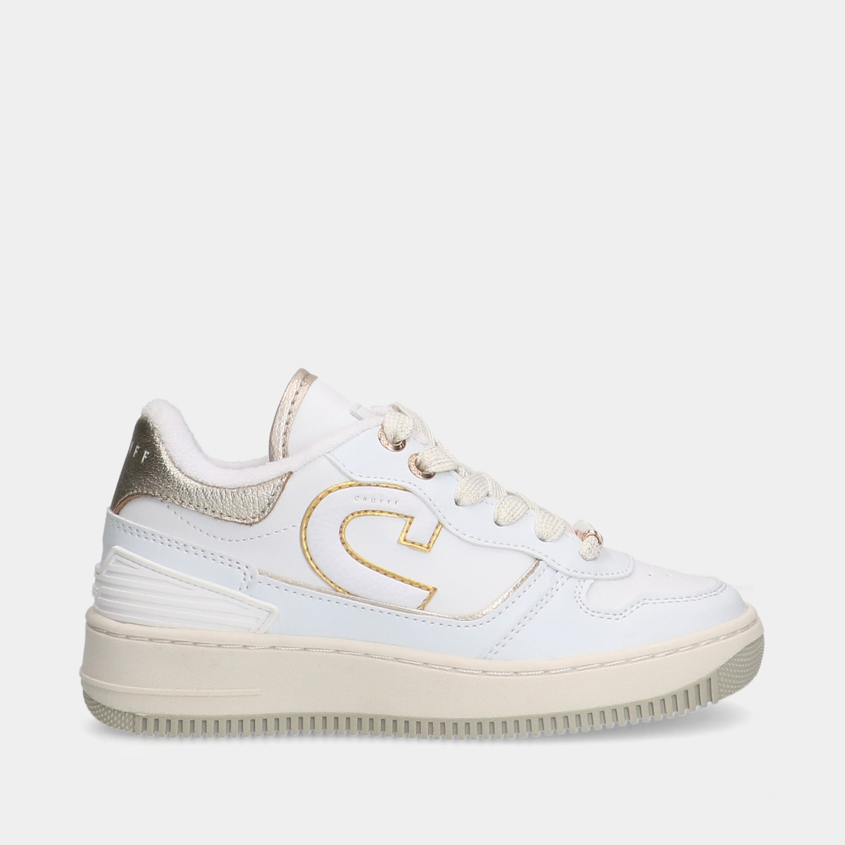 Cruyff campo low white gold kinder sneakers